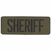 Embrdrd Patch Sheriff Blck on Olive Drab