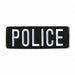 Embroidered Patch Police White on Black