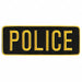 Embrdrd Patch Police Medium Gold on Blck
