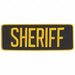Embrdrd Patch Sheriff Med Gold on Blck