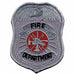 Embroidered Patch Fire Department Silver