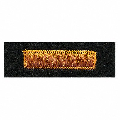 Embrdrd Patch Bar Drk Gold on Blck Felt