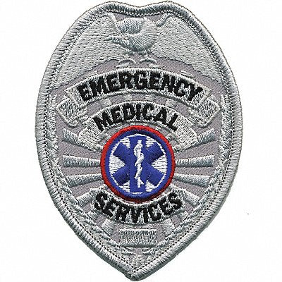 Embrdrd Patch Emergency Medical Srv Slvr