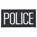Embroidered Patch Police White on Black