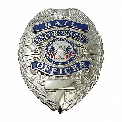 Metal Badge Bail Enf Officer - Oval Nckl