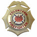 Metal Badge Volunteer Firefighter Cross