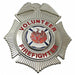 Metal Badge Volunteer Firefighter Cross