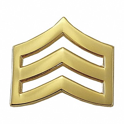 Metal Rank Insignia SGT. Chevron Gold PR
