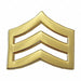 Metal Rank Insignia SGT. Chevron Gold PR