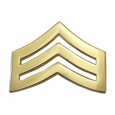 Metal Rank Insignia SGT. Chevron Gold PR