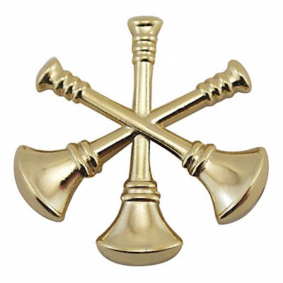 Metal Rank Insignia Fire Bugles Gold PR
