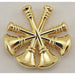 Metal Rank Insignia Fire Bugles Gold PR