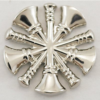 Metal Rank Insignia Fire Bugles Nckl PR