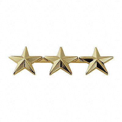 Metal Rnk Insignia Three 5/8 Strs Gld PR