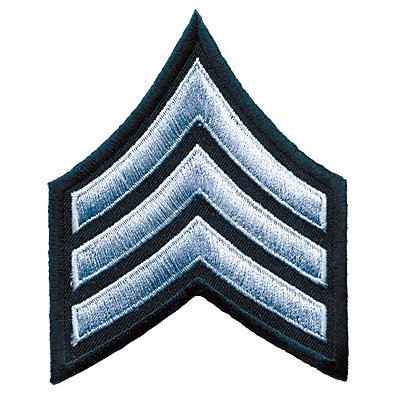 Embrdrd Patch SGT Medium Grey on Blck PR