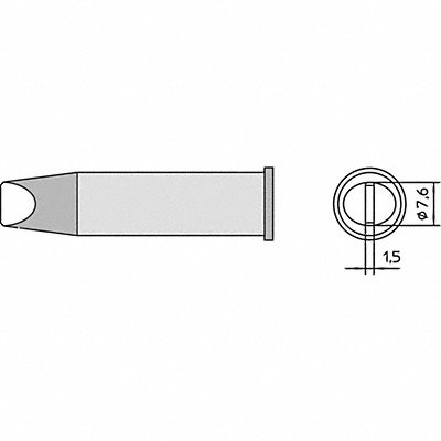 Xht E Soldering Tip Chisel 7.6 X 1.5