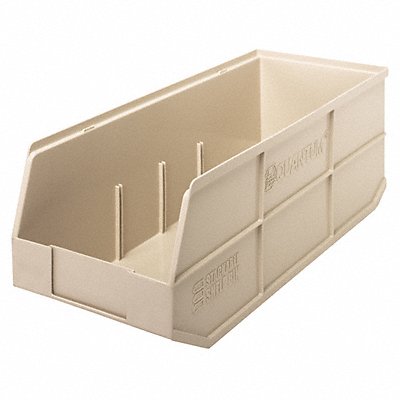 G7051 Shelf Bin Ivory Polypropylene 7 in