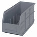 G7045 Shelf Bin Gray Polypropylene 7 in