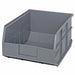 G7047 Shelf Bin Gray Polypropylene 7 in