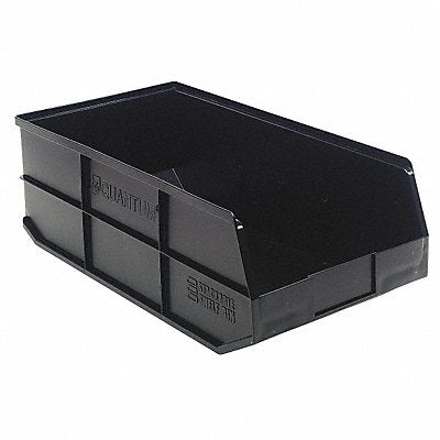 G7052 Shelf Bin Black Polypropylene 7 in