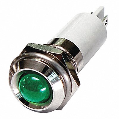 Round Indicator Light Green 12VDC