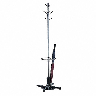 Coat Rack w/Umbrella Stand Black