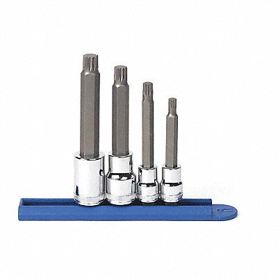 4Pc Triple Sq Metric Bit Set 3/8