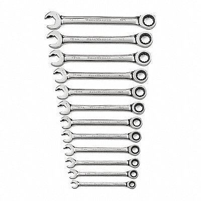 Ratcheting Open End Wrench Set 15 Deg