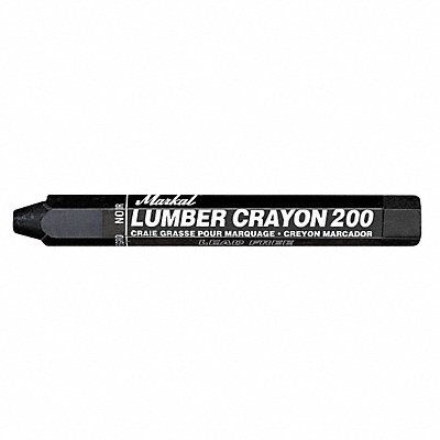 Lumber Crayon Black 1/2 Size PK12