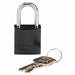 K7466 Lockout Padlock KD Black 1-7/16 H