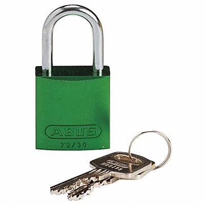 K7466 Lockout Padlock KD Green 1-7/16 H