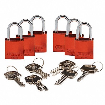 K7941 Lockout Padlock KD Orange 1-7/16 H PK6