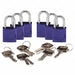 K7468 Lockout Padlock KA Purple 1-7/16 H PK6