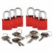 K7468 Lockout Padlock KA Red 1-7/16 H PK6