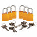 K7941 Lockout Padlock KD Yellow 1-7/16 H PK6