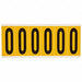 Number Label 0 1-1/2 in W x 3-1/2 in H