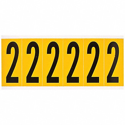 Number Label 2 1-1/2 in W x 3-1/2 in H