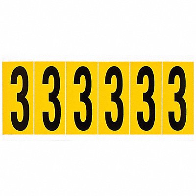 Number Label 3 1-1/2 in W x 3-1/2 in H