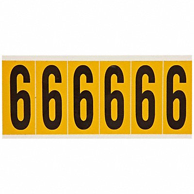 Number Label 6 1-1/2 in W x 3-1/2 in H