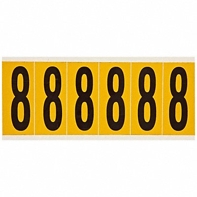 Number Label 8 1-1/2 in W x 3-1/2 in H