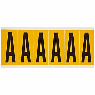 Letter Label A 1-1/2 in W x 3-1/2 in H