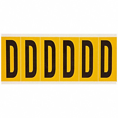 Letter Label D 1-1/2 in W x 3-1/2 in H