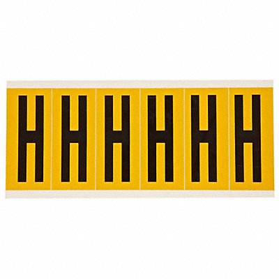 Letter Label H 1-1/2 in W x 3-1/2 in H