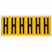 Letter Label H 1-1/2 in W x 3-1/2 in H