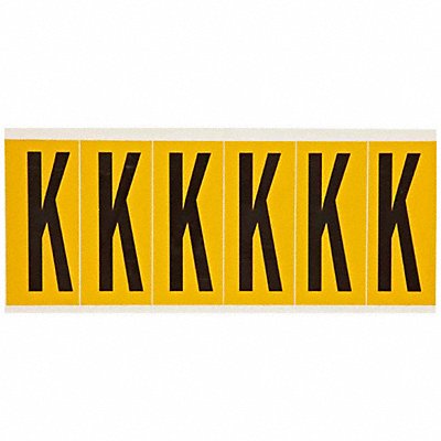 Letter Label K 1-1/2 in W x 3-1/2 in H