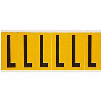 Letter Label L 1-1/2 in W x 3-1/2 in H