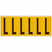 Letter Label L 1-1/2 in W x 3-1/2 in H