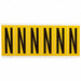 Letter Label N 1-1/2 in W x 3-1/2 in H