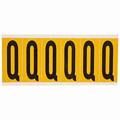 Letter Label Q 1-1/2 in W x 3-1/2 in H