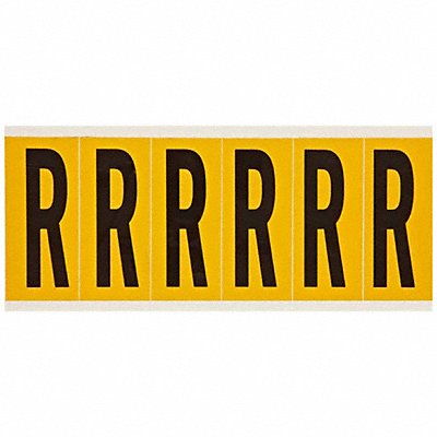 Letter Label R 1-1/2 in W x 3-1/2 in H